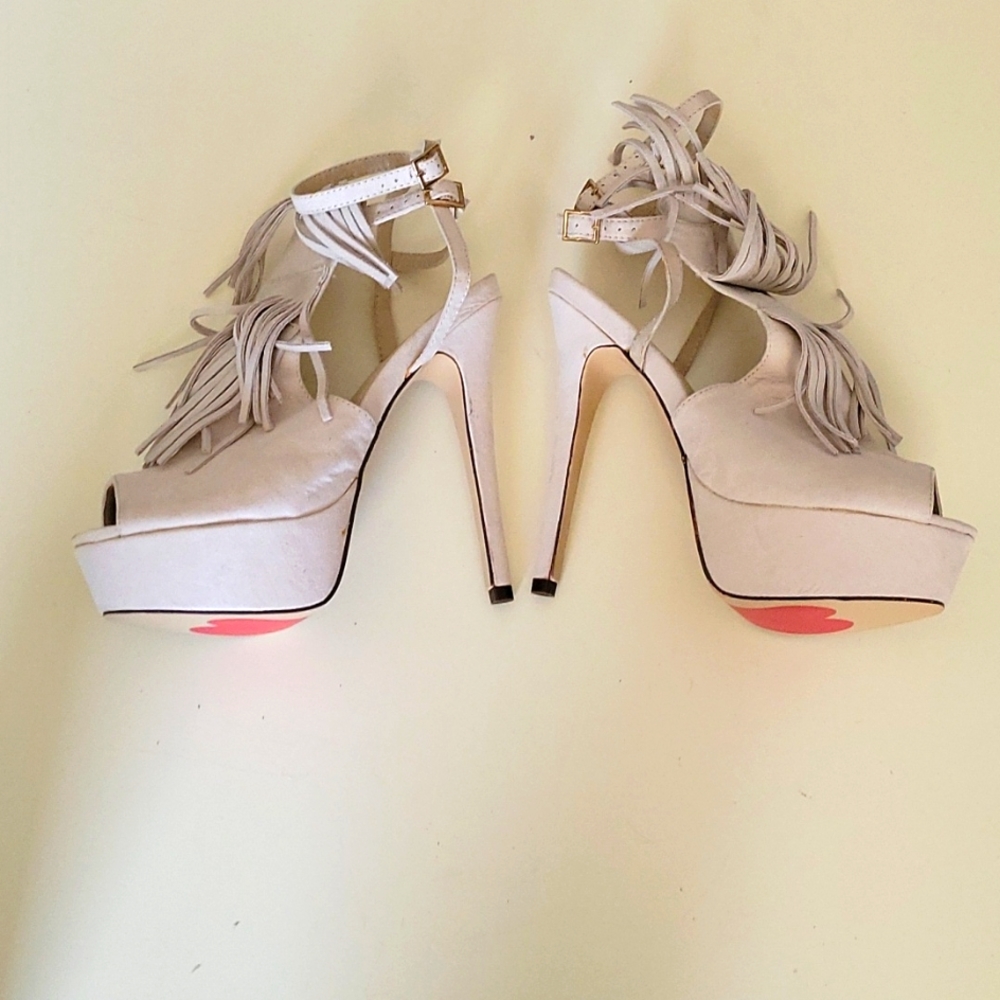 LUICHINY Fringe High Heel. Never Worn